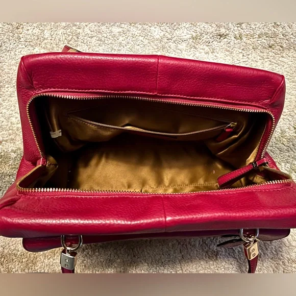 Coach Madison Madeline East West Berry Red Leather bag - Picture 4 of 8